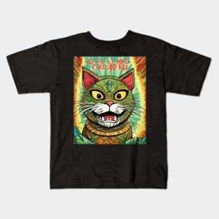 Tiki God Ku Cat Kids T-Shirt